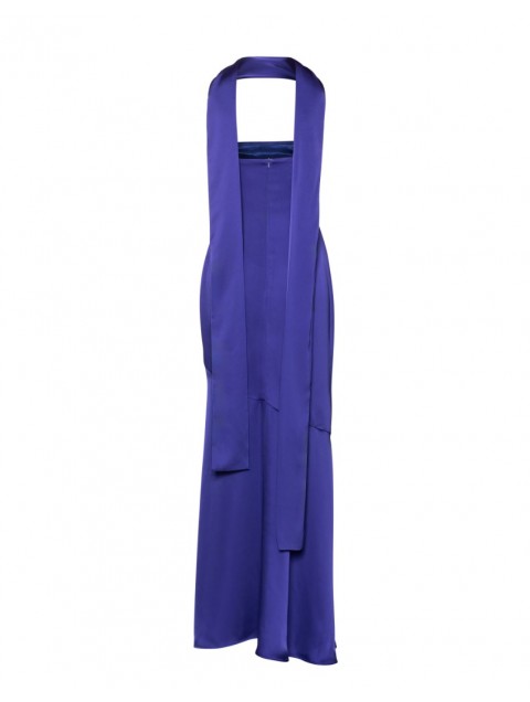 MIX AND MATCH Nepheli Dress Purplish Blue Μπλε Μάξι Φόρεμα